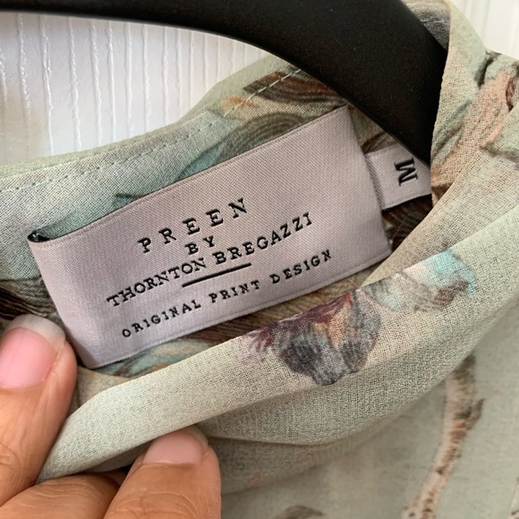 PREEN BY THORNTON BREGAZZI Original Print Ruffle Floral Blouse EUC Size - M - Picture 13 of 16